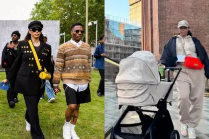 Wizkid’s Baby Mama Jada P, Makes Stylish Appearance With Their Newborn