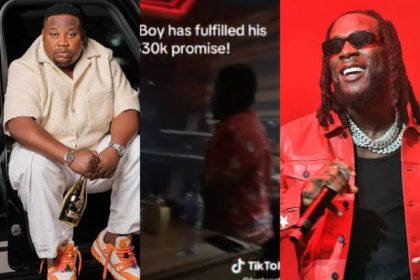 Burna Boy Fulfills His Promise, Gifts Cubana Chief Priest’s Alleged Brother $30,000