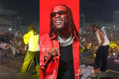 Closer View of The Moment Burna Boy Left the Stage After A Fan Jumped on Him In Lagos