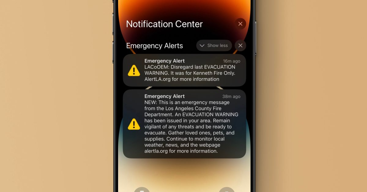 All iPhone users in Los Angeles were accidentally sent an evacuation alert