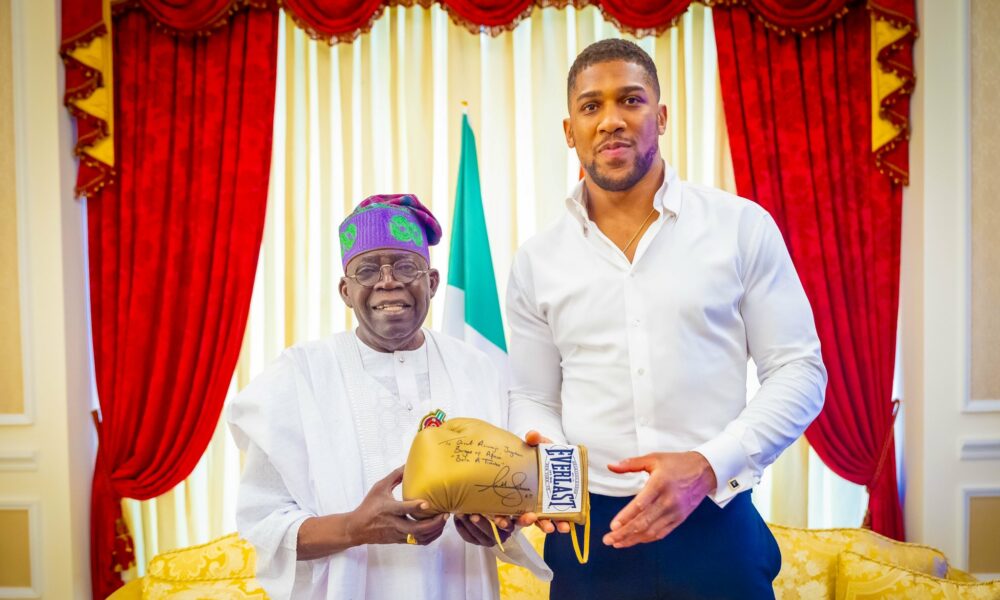 Anthony Joshua Visits President Bola Ahmed Tinubu & Shares Ambitions to Face Tyson Fury in 2025