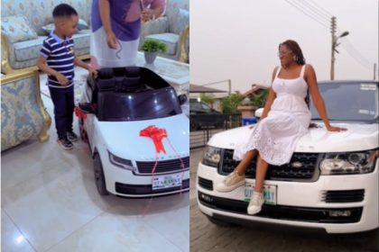 Yul Edochie and Judy Surprise Their Son, Star Dike, with a Toy Range Rover
