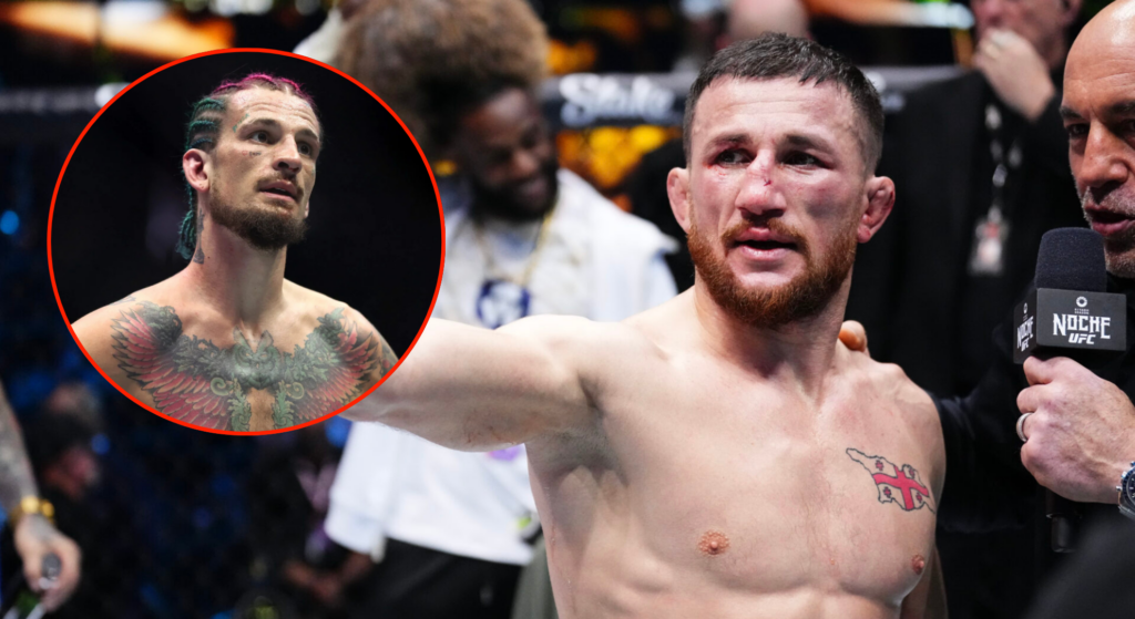 ‘Coaches shouldn’t behave like this’… UFC fans slam Sean O’Malley’s team as controversial title fight footage goes viral