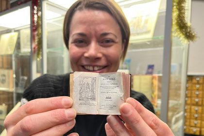 Miniature Bible put on display in time for guests to read the Christmas story