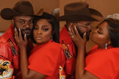 Fans reacts to loved-up photos of Funke Akindele and Falz
