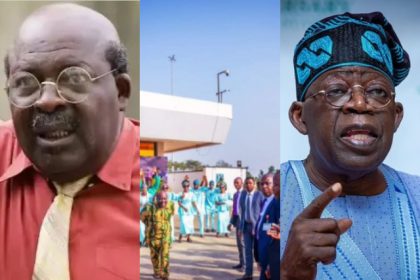 Veteran actor Papa Ajasco meets longtime friend, President Tinubu at the airport