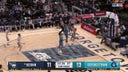 UConn’s Jayden Ross finishes a tough reverse layup against Georgetown
