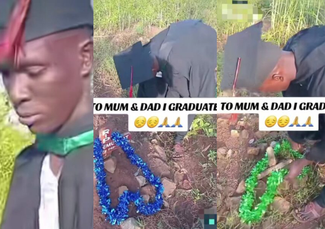 Man Touches Many Hearts As He Pays Tribute To His Late Parents On Graduation Day