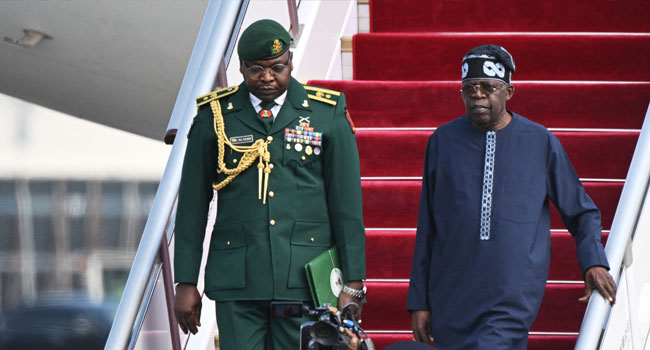 VIDEO: Tinubu arrives Saudi Arabia to attend joint Arab-Islamic summit