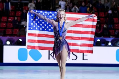 Texas native Amber Glenn wins biggest US women’s figure skating title in 14 years, beating Japan’s stars