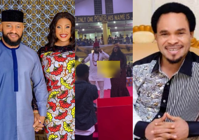 Mixed Reactions As Video Of Yul Edochie, Judy Austin In Odumeje’s Church Emerges