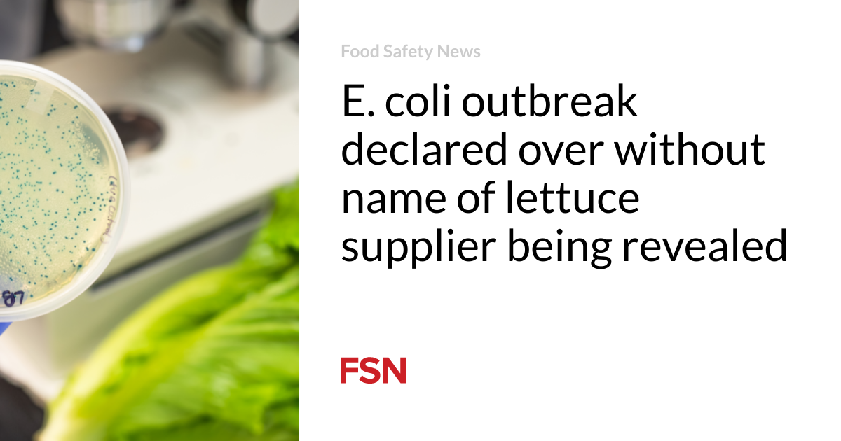 E. coli outbreak declared over without name of lettuce supplier being revealed