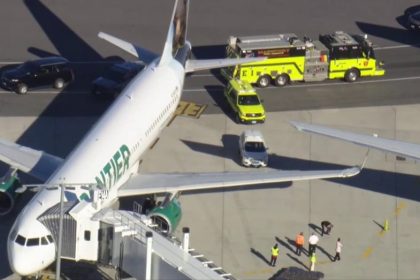 American, Frontier planes clip wings at Logan International Airport in Boston