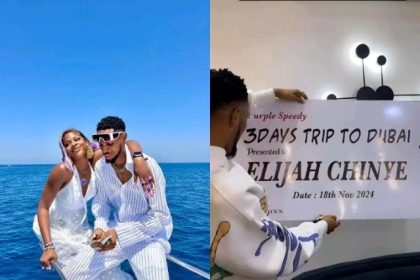 Purple Speedy Surprises Boyfriend Crispdal with iPhone 16 and Dubai Trip on His Birthday