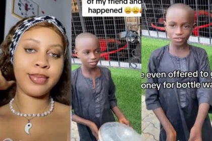 Lady Thrills As Little Boy Offers To Buy Her Bottle Water