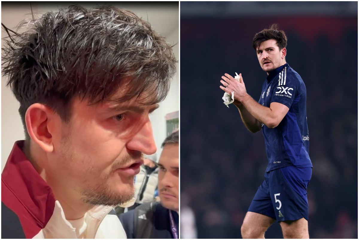 “Embarrassing” – Harry Maguire sends important message to Man United teammates after win vs Arsenal