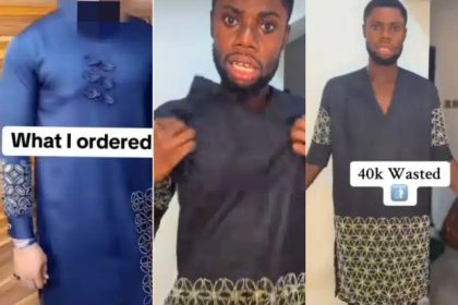 Man Blows Hot As He shows off Clothe His Tailor Made Versus Design He Ordered