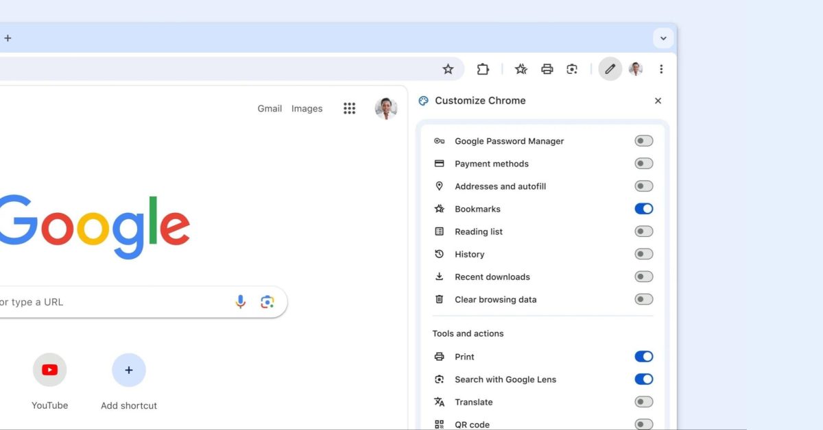 How to customize the Google Chrome toolbar with shortcuts on Mac, Windows