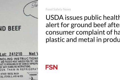 USDA issues public health alert for ground beef after consumer complaint of hard plastic and metal in product