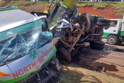 Five Injured in Crash Between Matatu & Truck