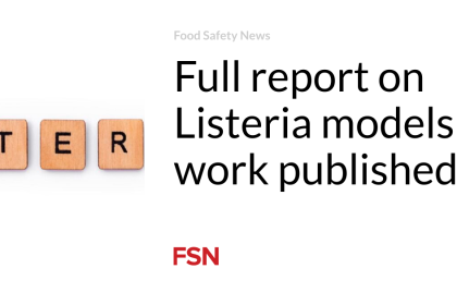 Full report on Listeria models work published