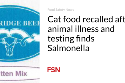 Cat food recalled after animal illness and testing finds Salmonella