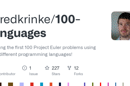 Solving the first 100 Project Euler problems using 100 languages