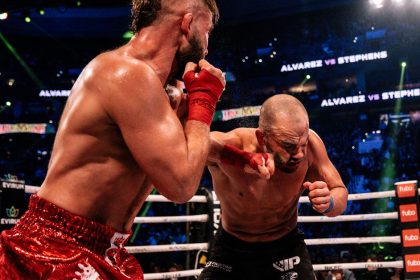 Jeremy Stephens faces off with Conor McGregor after stopping Eddie Alvarez in BKFC KnuckleMania 5 main event