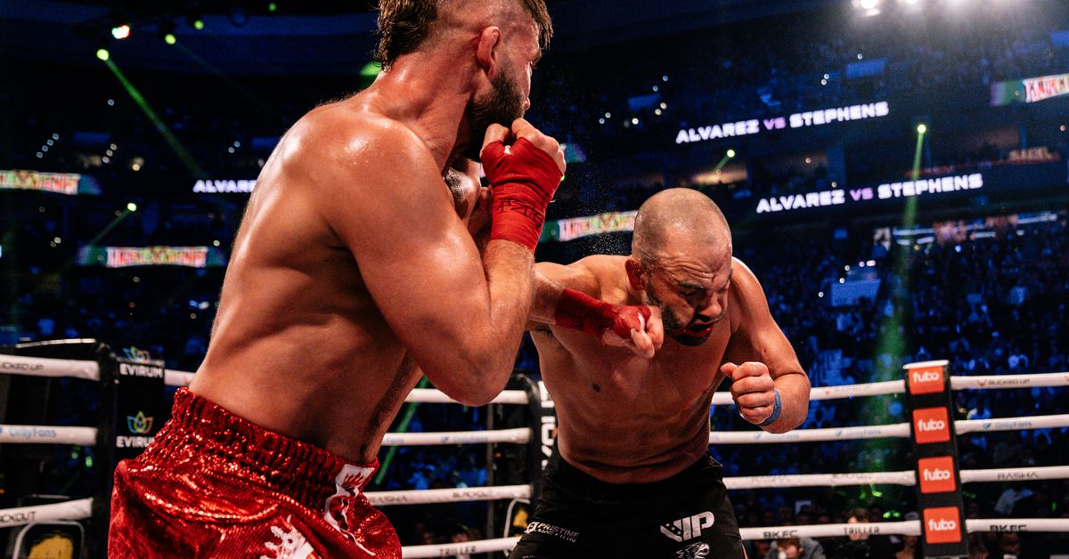 Jeremy Stephens faces off with Conor McGregor after stopping Eddie Alvarez in BKFC KnuckleMania 5 main event