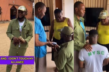“There’s No Way He Will Fail”-Month NYSC Allowance To His Parents