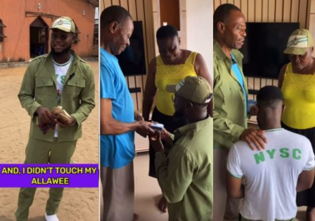 “There’s No Way He Will Fail”-Month NYSC Allowance To His Parents