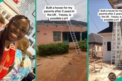 “How I replaced my parents’ old village house”: Lady shares video (watch)
