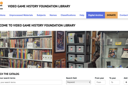The Video Game History Foundation’s online library is now open