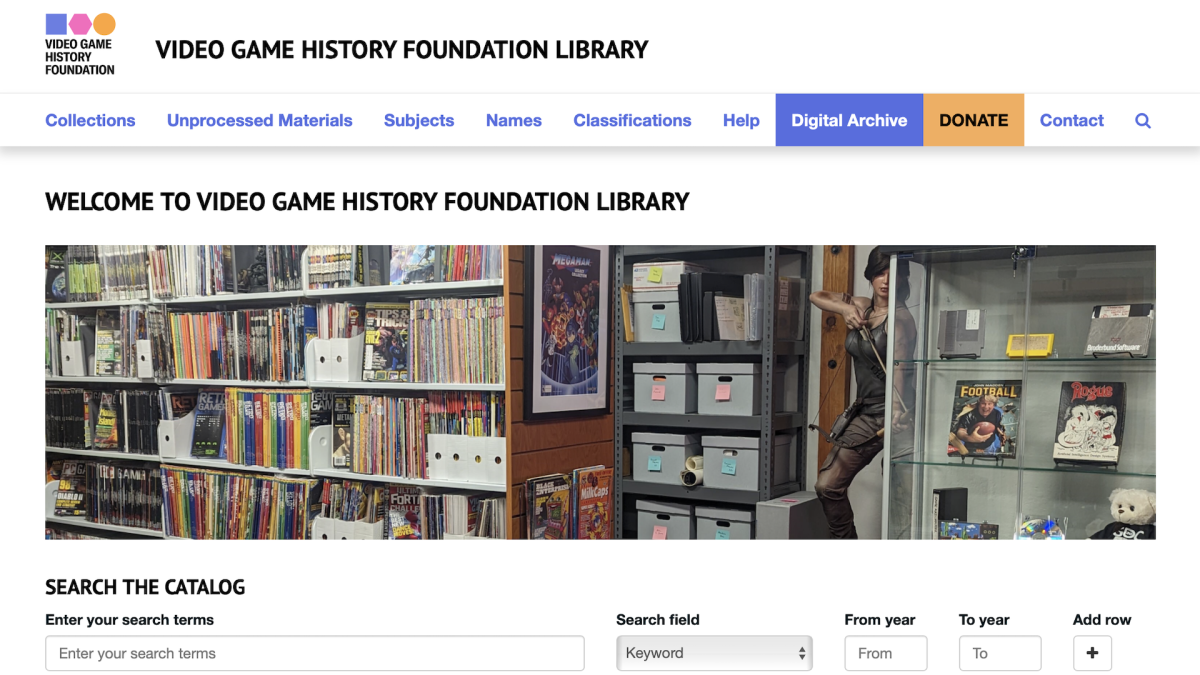 The Video Game History Foundation’s online library is now open