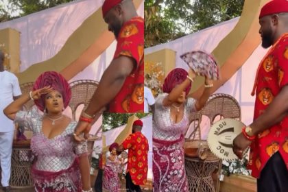 Ruby Ojiakor’s Steals Show at Her Traditional Wedding, Practically Tells Word That She Is Happy