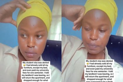 Lady shed tears as Czech Republic visa gets denied after selling her belongings