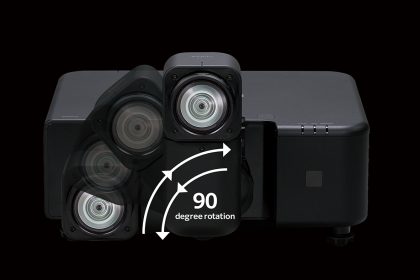 FUJIFILM unveils a projector with a rotatable lens