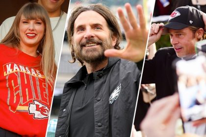 Super Bowl 2025: Taylor Swift, Bradley Cooper, Brad Pitt swear allegiance to Chiefs or Eagles