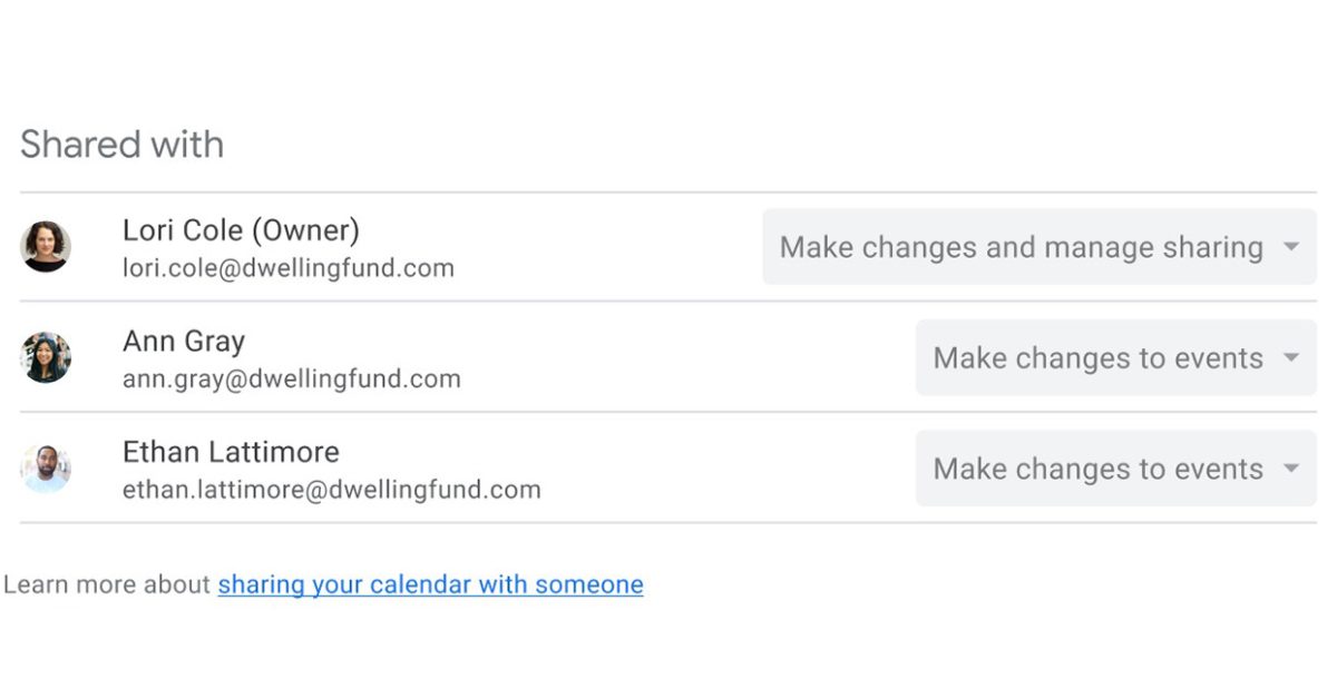 Google Calendar now shows who else can see a shared event