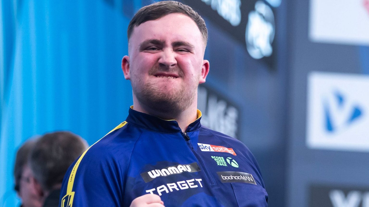 World Masters darts: Luke Littler whitewashes James Wade to book quarter-final spot as Dimitri Van den Bergh hits nine-darter in win over Michael van Gerwen