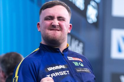 World Masters darts: Luke Littler whitewashes James Wade to book quarter-final spot as Dimitri Van den Bergh hits nine-darter in win over Michael van Gerwen