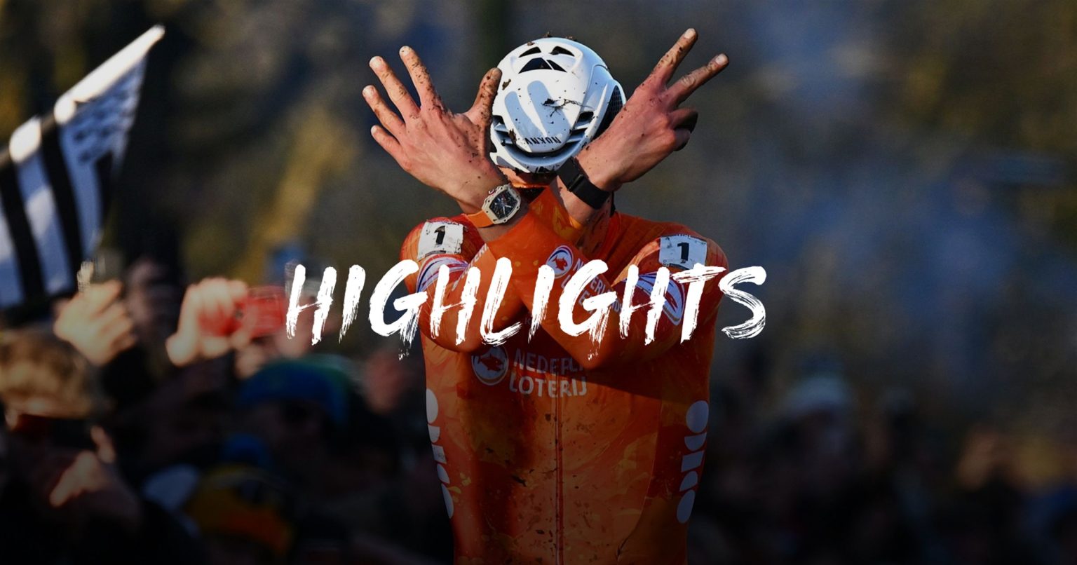 Highlights: Van der Poel dominates in Lievin to claim seventh cyclo-cross world title