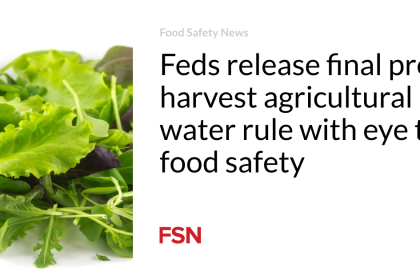Feds release final pre-harvest agricultural water rule with eye to food safety