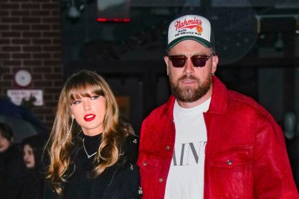Taylor Swift turns heads in crystal-studded coat for NYC date night with Travis Kelce