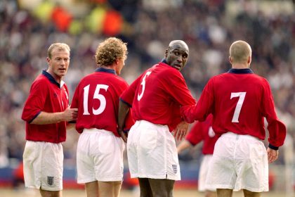 ‘I wish I’d got more caps, but I really enjoyed playing for England and won loads of money playing cards. Alan Shearer was like Father Christmas!’: Arsenal legend reflects on limited opportunties for national team, but fond memories away from the pi