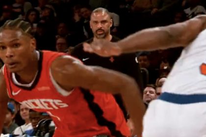 Amen Thompson’s in-and-out ankle breaker is NBA’s nastiest crossover this season