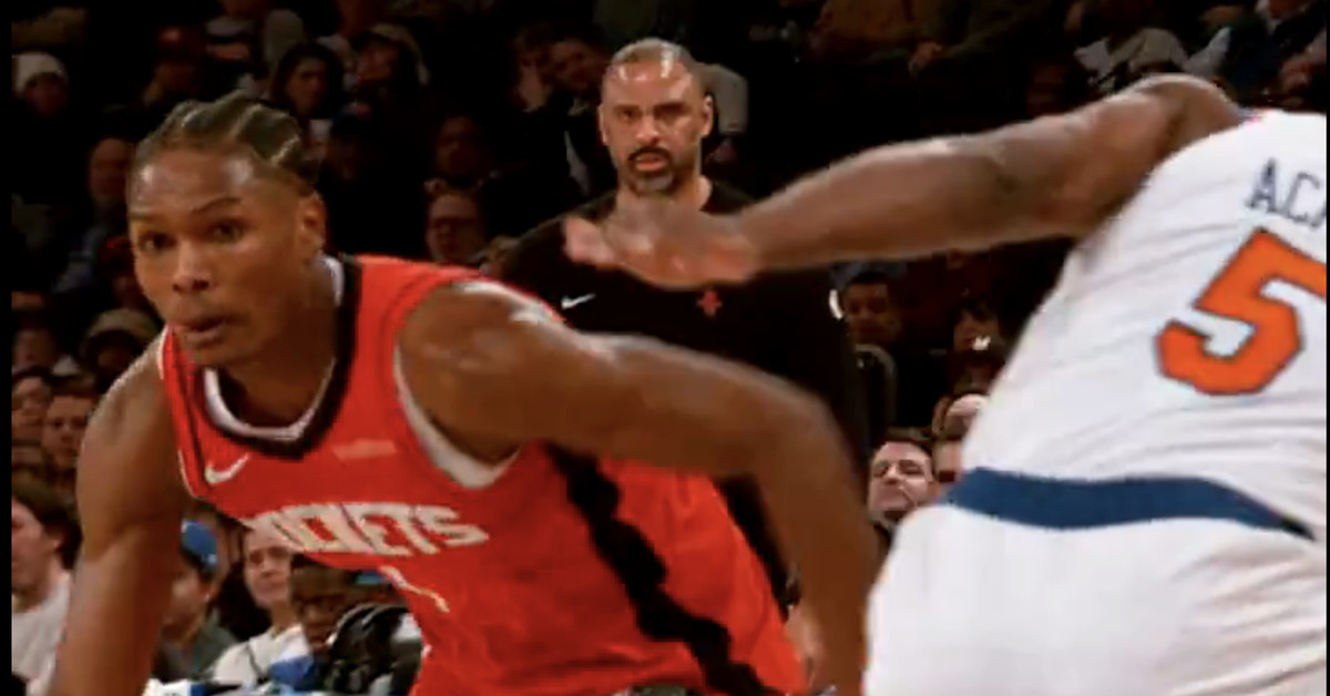 Amen Thompson’s in-and-out ankle breaker is NBA’s nastiest crossover this season