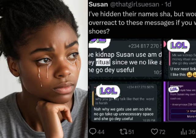 Student Shares Proof As Classmates Joke About Kidnapping And Using Her For Money Ritual