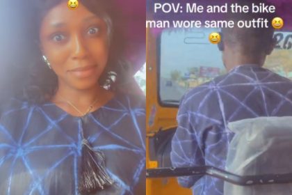 Lady Shocked as She and Keke Rider Wear Identical Outfits In Unexpected Coincidence
