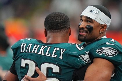 Jalen Hurts dispels ‘tush push’ term, Saquon Barkley discusses role in Eagles’ famed short-yardage play